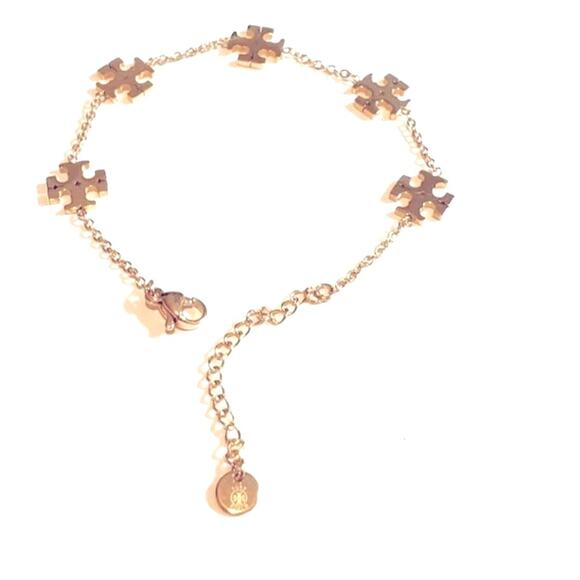 NWT Tory Burch Gold Logo Adjustable Bracelet - Picture 2 of 7